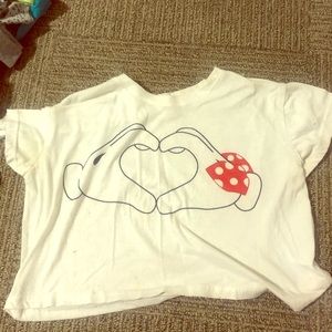 minnie and mickey crop top